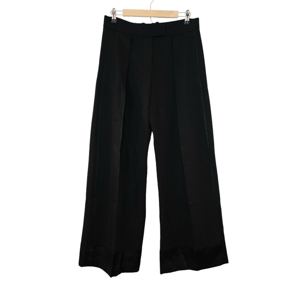 Zara Limited Edition Sateen Hem Wool Pants - Picture 4 of 11